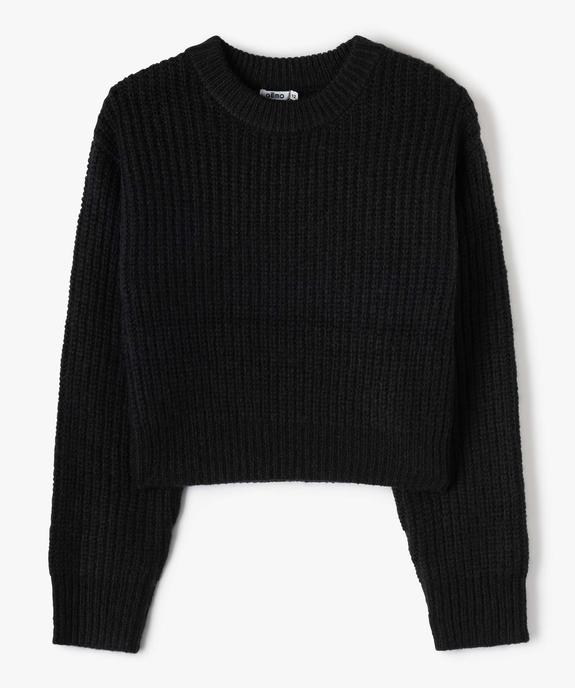 Pull fille court en grosse maille vue2 - GEMO (JUNIOR) - GEMO