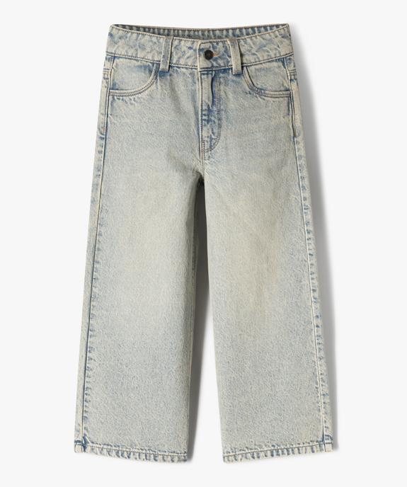 Jean wide leg en denim délavé fille vue1 - GEMO (ENFANT) - GEMO