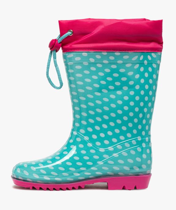 Bottes de pluie fille à col ajustable – Reine des Neiges vue3 - REINE DES NEIGE - GEMO
