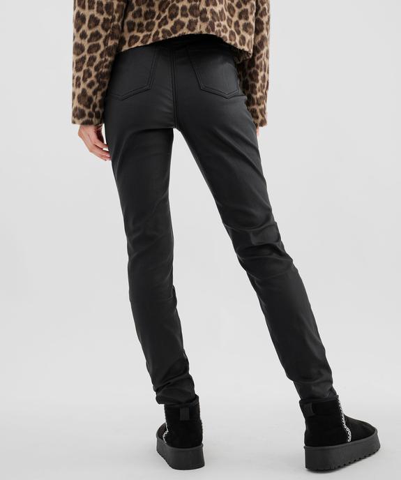 Pantalon skinny enduit push-up taille haute femme vue9 - GEMO 4G FEMME - GEMO