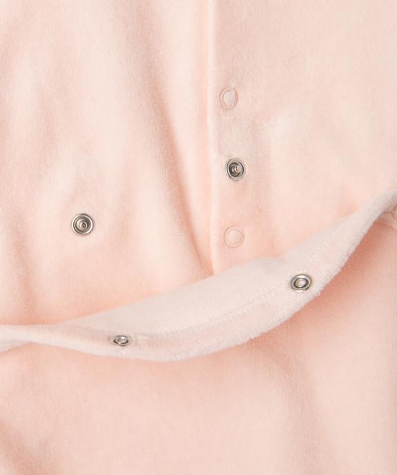 Pyjama en velours bébé avec message sur le buste vue4 - GEMO(BB COUCHE) - GEMO