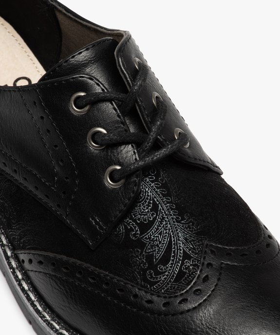 Derbies femme à bout golf et semelle bicolore vue6 - GEMO (CASUAL) - GEMO