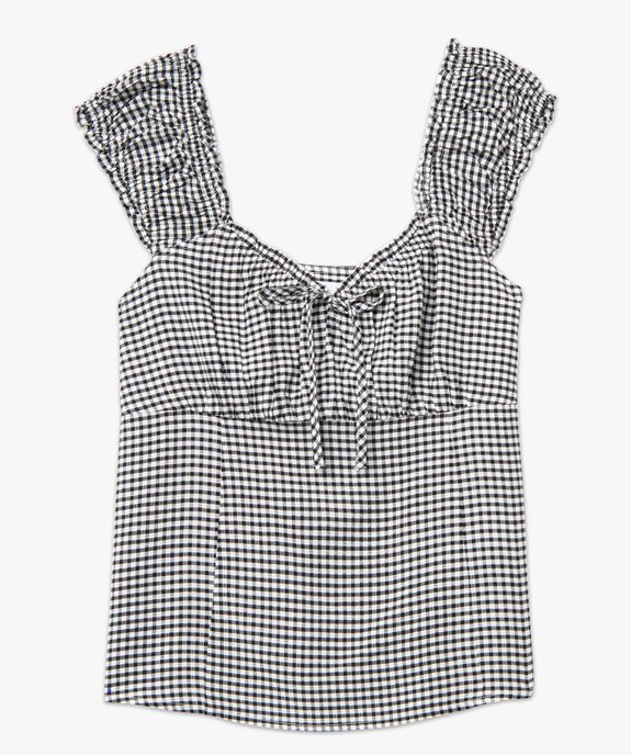 Blouse femme à larges bretelles smockées vue4 - GEMO(FEMME PAP) - GEMO