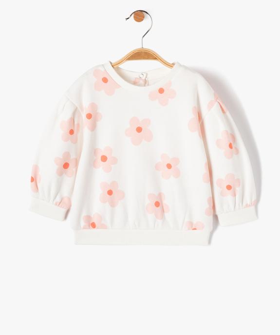 Sweat à manches bouffantes avec motifs colorés bébé fille vue1 - GEMO 4G BEBE - GEMO