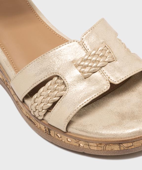 Sandales à talon compensé et talon fermé femme vue6 - EMILIA ROSA - GEMO