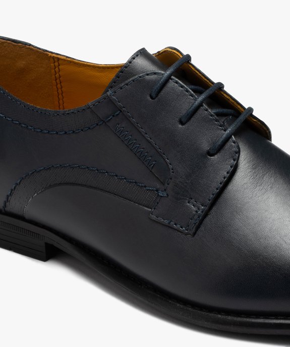 Derby homme en cuir avec surpiqûres fantaisie - Tanéo vue6 - TANEO - GEMO