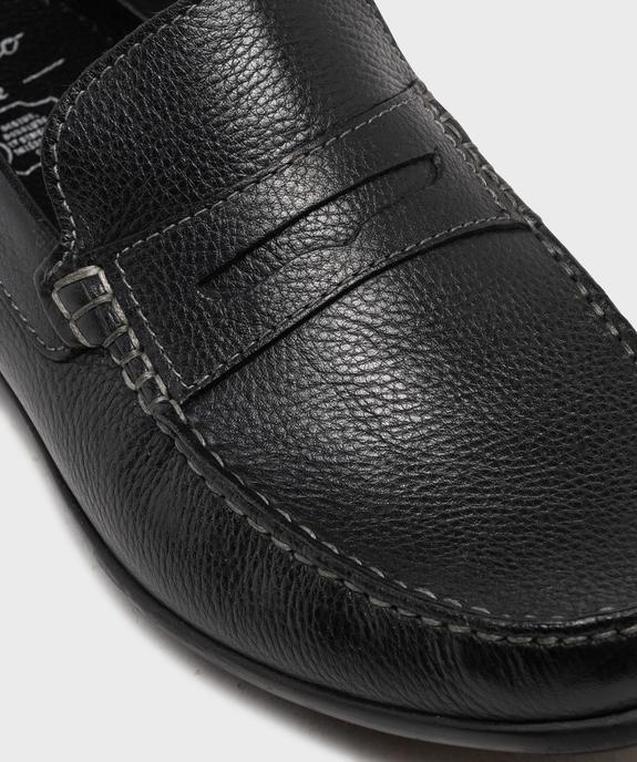 Mocassins dessus cuir grainé homme -Tanéo vue6 - TANEO GEMO FOR GOOD - GEMO