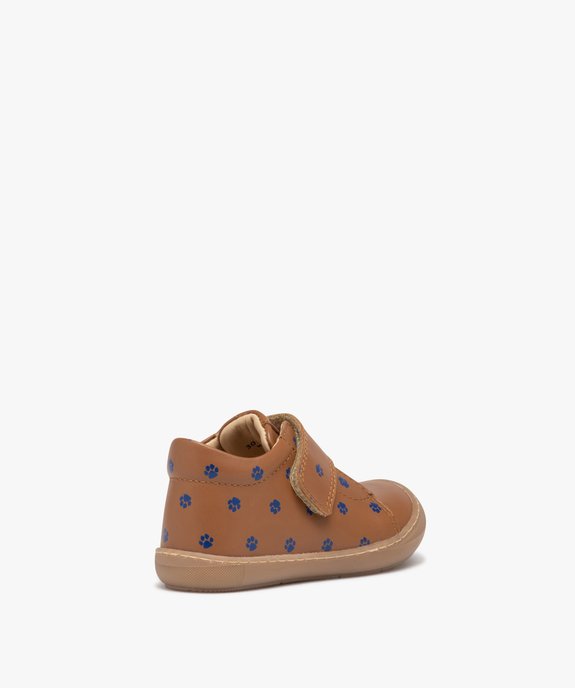 Chaussure premiers pas bébé garçon à scratch imprimé pattes - NA! vue5 - NA! - GEMO