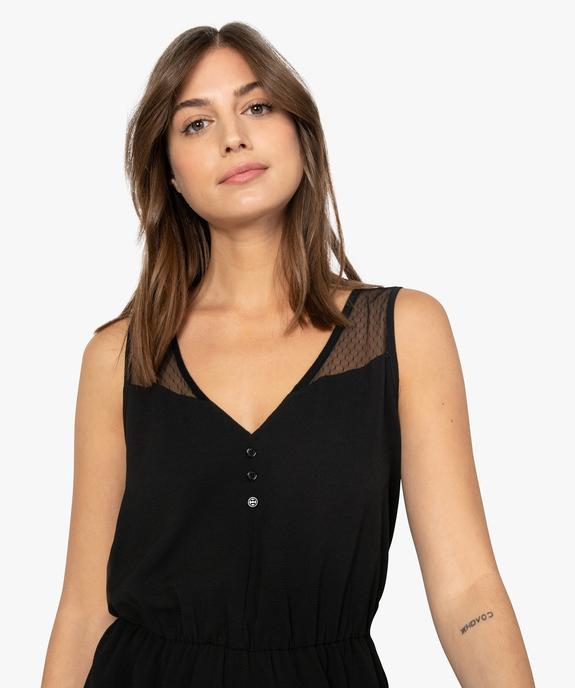 Robe femme courte avec empiècements dentelle vue2 - GEMO(FEMME PAP) - GEMO