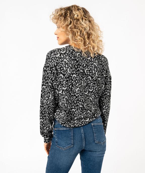 Tee-shirt à manches longues en maille douce femme vue3 - GEMO(FEMME PAP) - GEMO