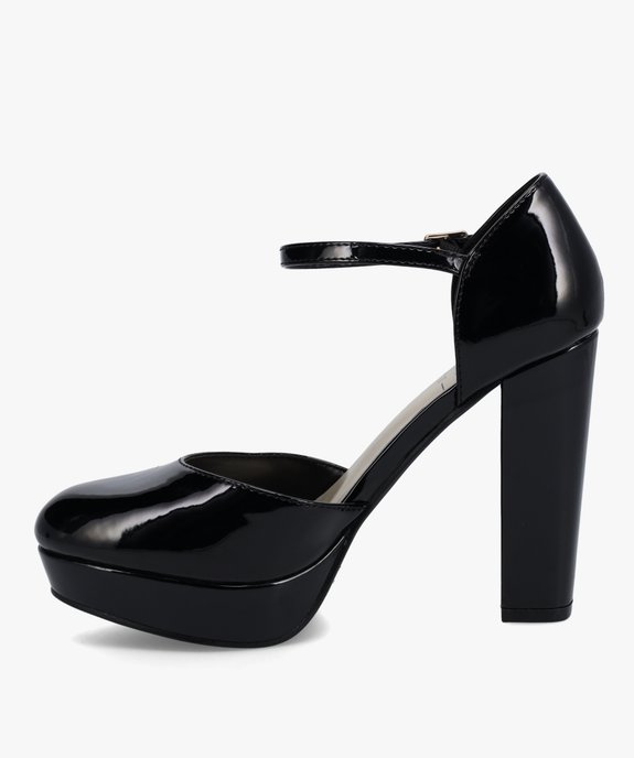 Escarpins femme à talon vernis style rockabilly vue3 - GEMO(URBAIN) - GEMO