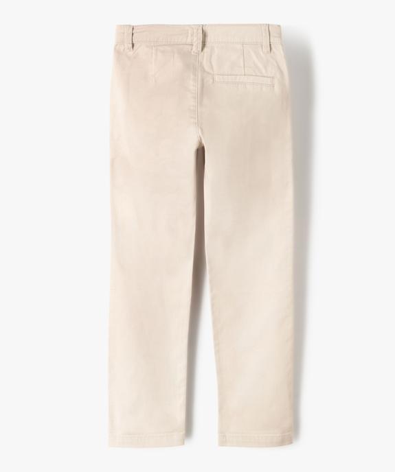 Pantalon chino en twill de coton garçon vue4 - GEMO 4G GARCON - GEMO