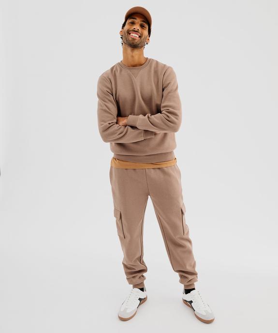Pantalon de jogging coupe cargo homme vue4 - GEMO 4G HOMME - GEMO