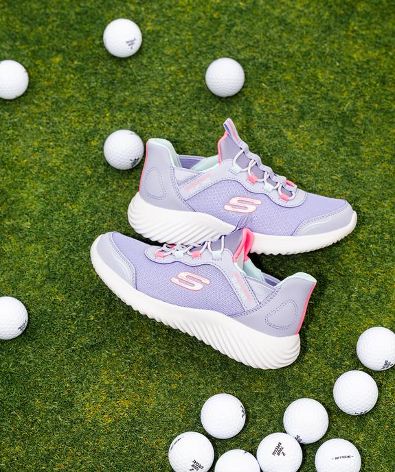 Baskets Slip-ins Bounder en toile pailletée fille - Skechers vue1 - SKECHERS - GEMO