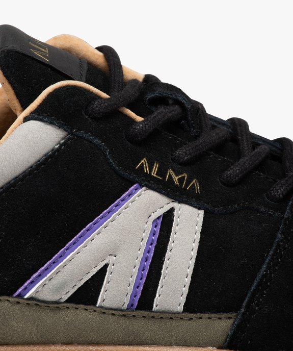 Baskets homme multicolores dessus en cuir suédine - Alma Planète vue7 - ALMA - GEMO