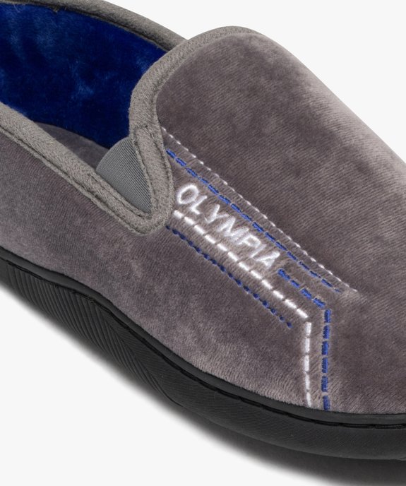 Chaussons homme pantoufles en velours ras Olympia vue6 - OLYMPIA - GEMO