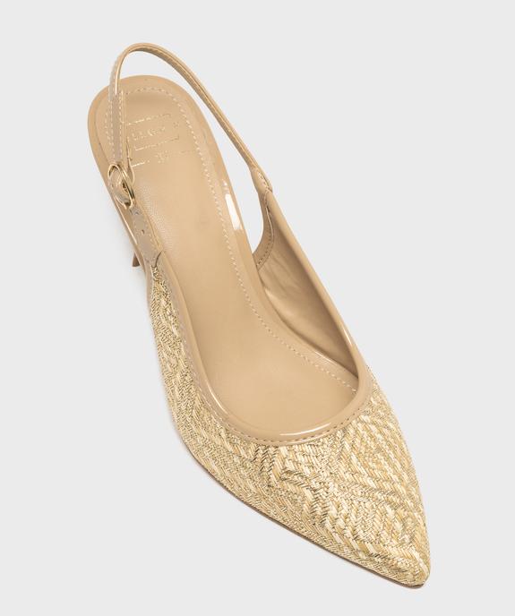 Escarpins slingback bout pointu et talon fin femme - Follow Me vue6 - FOLLOW ME - GEMO