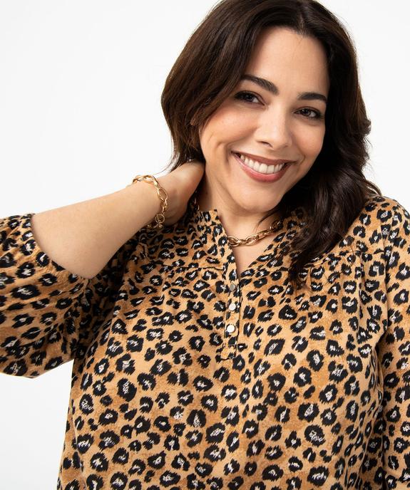 Tee-shirt femme grande taille à manches 3/4 imprimé vue3 - GEMO 4G GT - GEMO