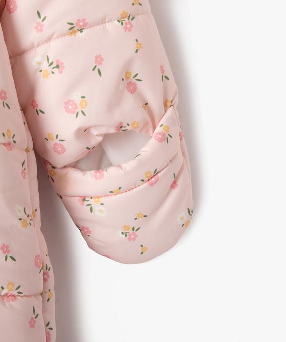Combinaison pilote bébé fille avec double zip vue3 - GEMO(BB COUCHE) - GEMO