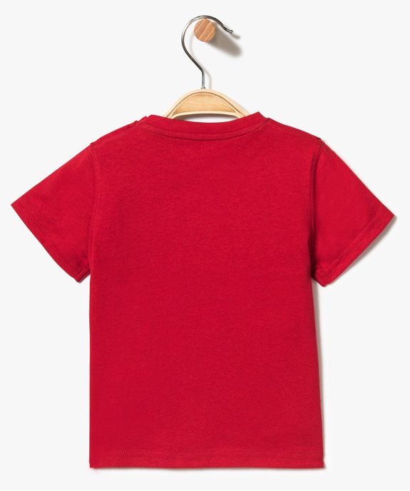 Tee-shirt bébé garçon à manches courtes et grand motif devant vue2 - GEMO(BEBE DEBT) - GEMO