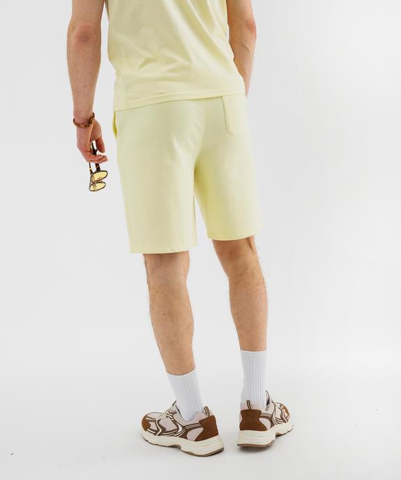 Bermuda en maille French Terry avec taille ajustable homme vue3 - GEMO 4G HOMME - GEMO