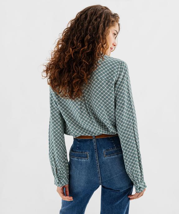 Chemise fluide imprimée femme vue3 - GEMO 4G FEMME - GEMO