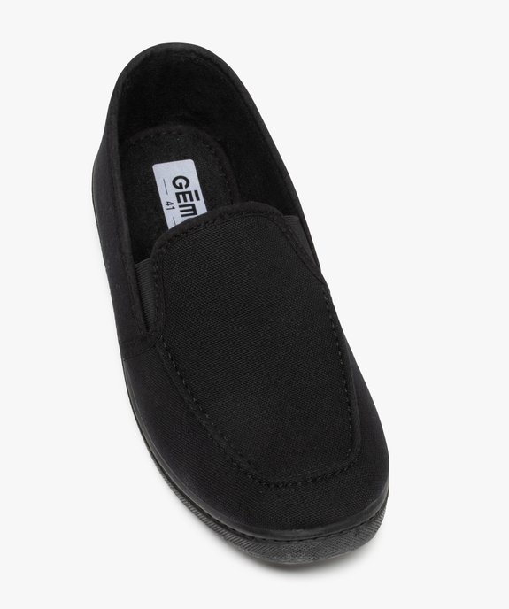 Chaussons homme unis en toile vue5 - GEMO(HOMWR HOM) - GEMO