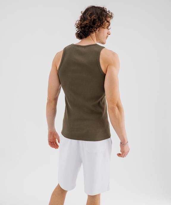 Débardeur en maille côtelée homme vue3 - GEMO 4G HOMME - GEMO