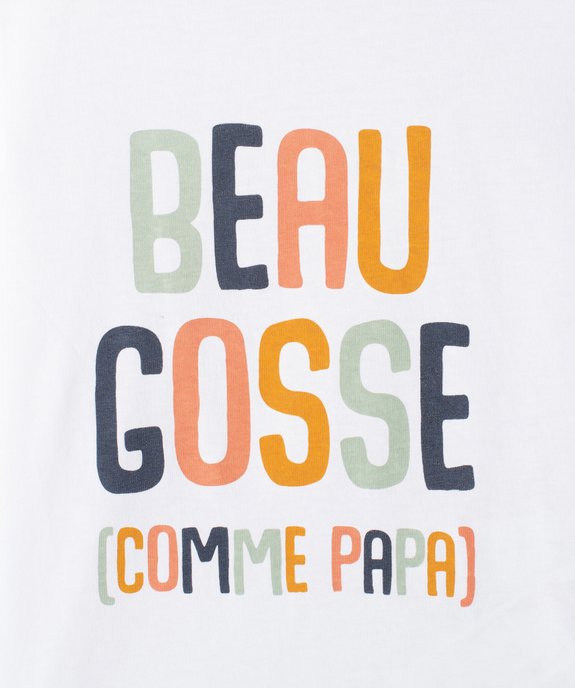 Tee-shirt bébé garçon avec message vue2 - GEMO(BEBE DEBT) - GEMO
