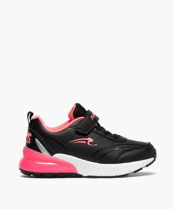 Baskets fille running bicolores à lacets et scratch - Airness vue1 - AIRNESS - GEMO