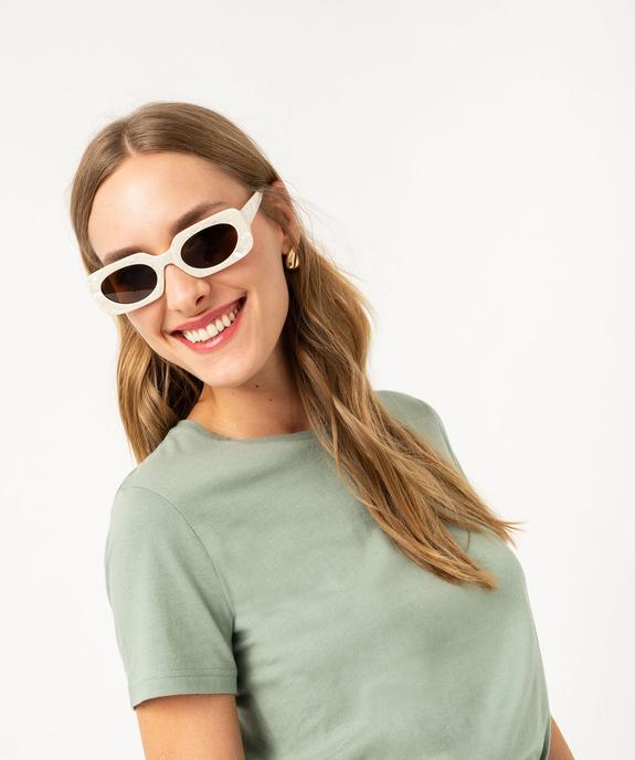 Tee-shirt à manches courtes et col rond femme vue2 - GEMO(FEMME PAP) - GEMO