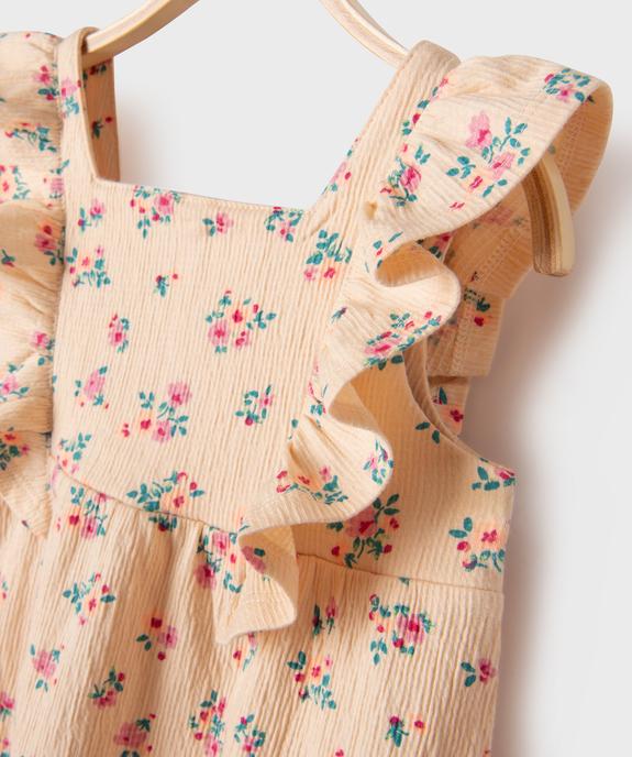 Robe sans manches à volant et motif fleuri bébé fille vue2 - GEMO 4G BEBE - GEMO