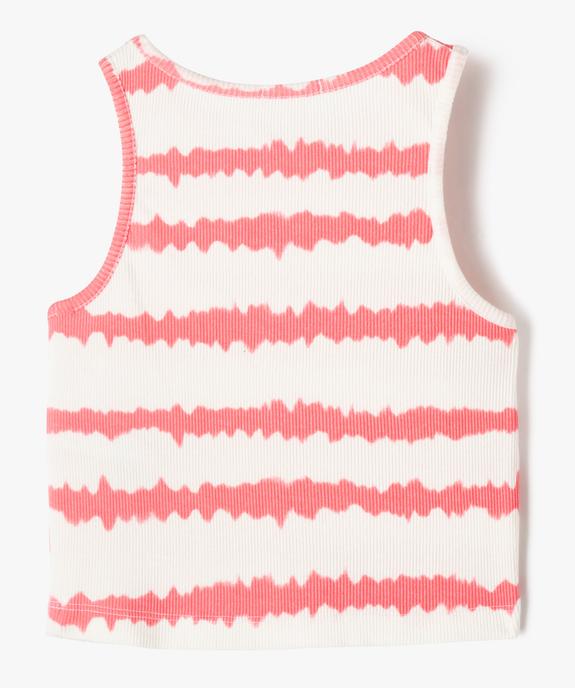 Débardeur imprimé en maille côtelée fille - GEMO (ENFANT) Débardeur imprimé en maille côtelée fille vue3 - GEMO (ENFANT) - GEMO