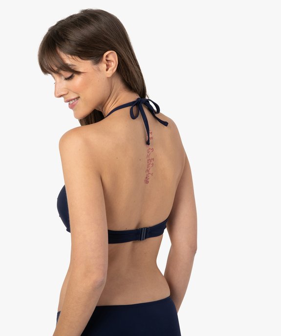 Haut de maillot de bain forme corbeille effet drapé vue2 - GEMO (PLAGE) - GEMO