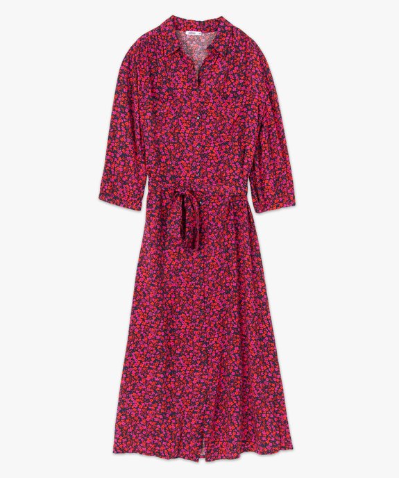Robe femme imprimée longueur chevilles vue4 - GEMO(FEMME PAP) - GEMO