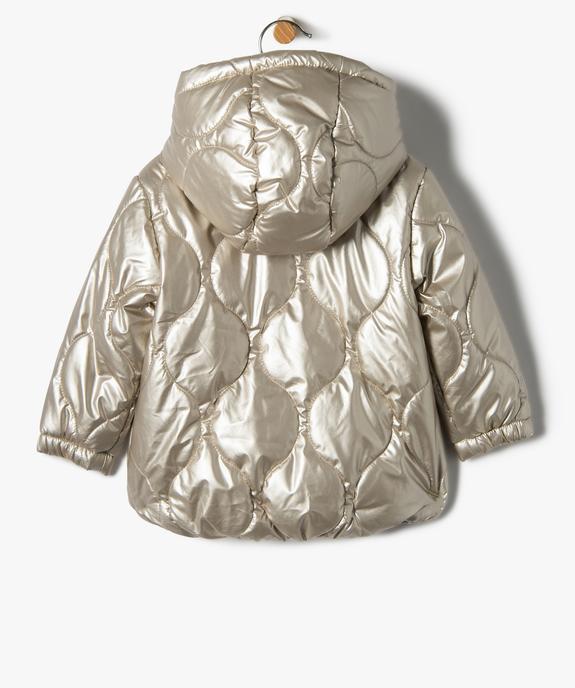 Blouson fille à capuche et doublure chaude vue4 - GEMO(BEBE DEBT) - GEMO