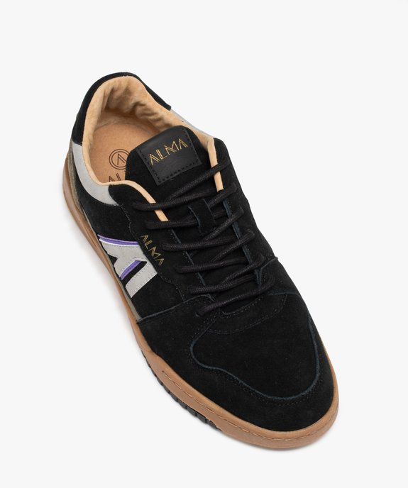 Baskets homme multicolores dessus en cuir suédine - Alma Planète vue6 - ALMA - GEMO
