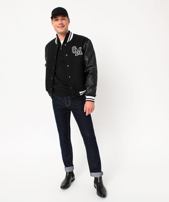 Blouson bi-matières avec finitions bicolores homme - Camps United vue5 - GEMO 4G HOMME - GEMO