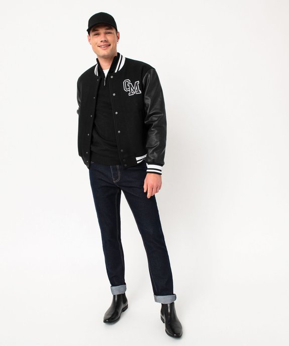 Blouson bi-matières avec finitions bicolores homme - Camps United vue5 - GEMO 4G HOMME - GEMO