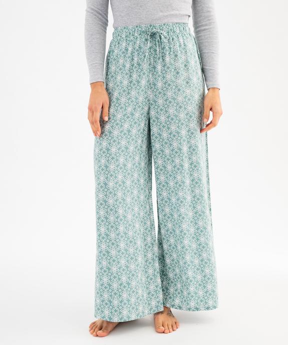 Pantalon de pyjama ample à motifs fleuris femme vue1 - GEMO 4G FEMME - GEMO
