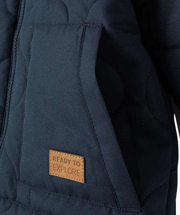 Manteau droit matelassé à capuche bébé garçon vue3 - GEMO 4G BEBE - GEMO