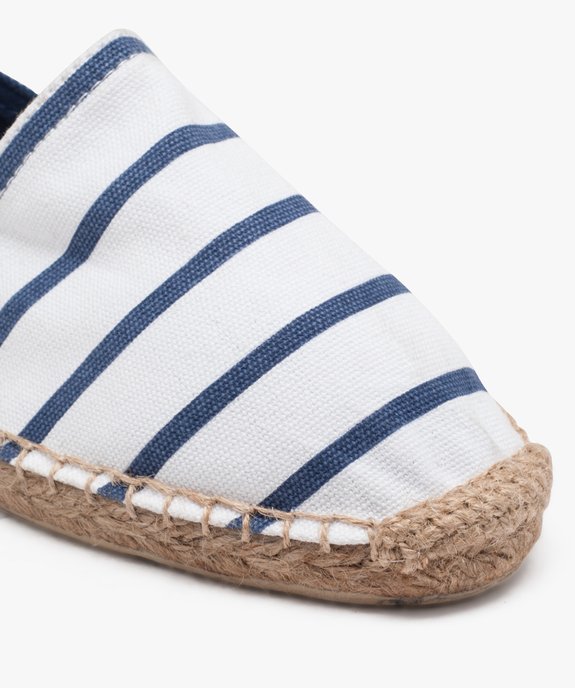 Espadrilles femme à talon plat dessus toile vue6 - GEMO (PLAGE) - GEMO