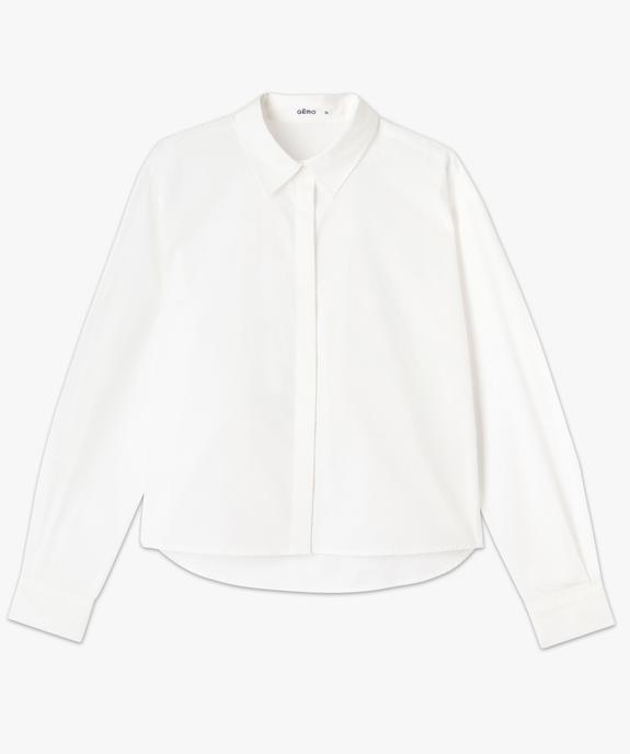 Chemise à manches longues coupe large et courte femme vue4 - GEMO(FEMME PAP) - GEMO