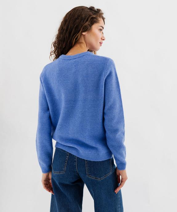 Gilet à col rond en maille fine femme vue3 - GEMO(FEMME PAP) - GEMO