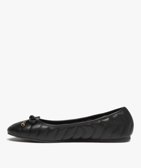 Ballerines femme matelassées avec noeud décoratif vue3 - GEMO(URBAIN) - GEMO