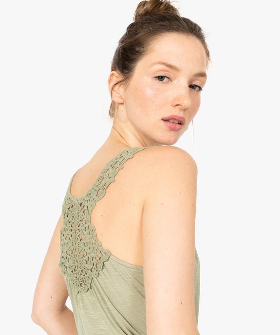 Débardeur femme à dos nageur en dentelle macramé vue2 - GEMO(FEMME PAP) - GEMO