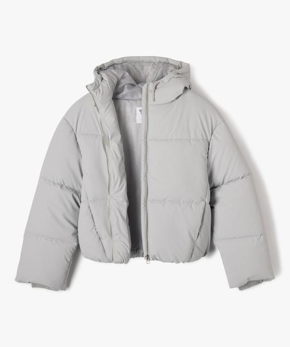 Parka courte à capuche finition mate fille vue2 - GEMO 4G FILLE - GEMO