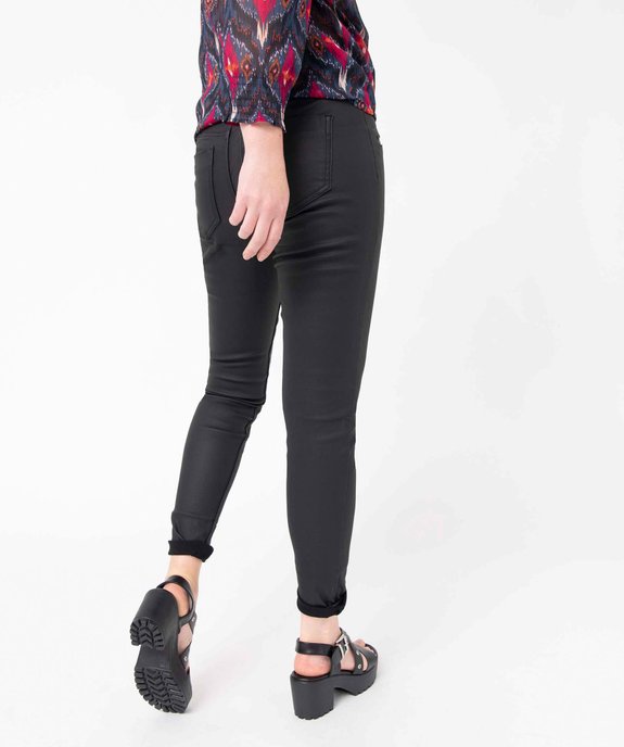 Pantalon femme en toile enduite coupe Skinny vue3 - GEMO 4G FEMME - GEMO