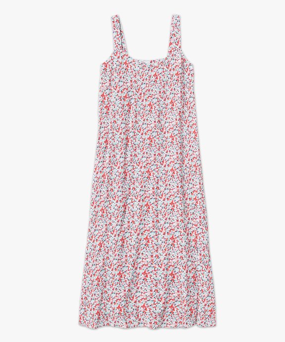 Robe de grossesse longue à bretelles avec motifs fleuris vue4 - GEMO (MATER) - GEMO