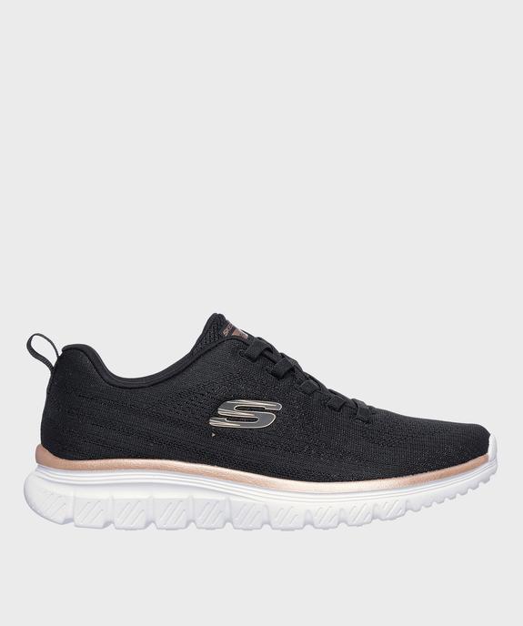 Baskets en mesh léger et pailleté femme - Skechers vue1 - SKECHERS - GEMO